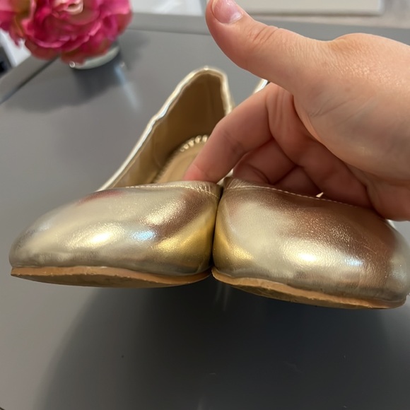 Dream Pairs Gold Metallic Round Toe Cushioned Ballet Flat Wedding Shoes - Picture 12 of 13